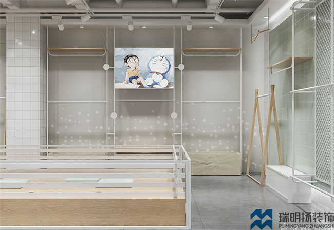 童裝店裝修設(shè)計效果圖-小清新童裝店設(shè)計